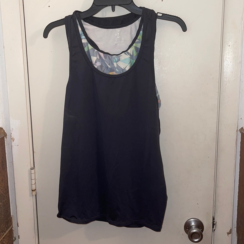 Plus size workout top 2 in 1